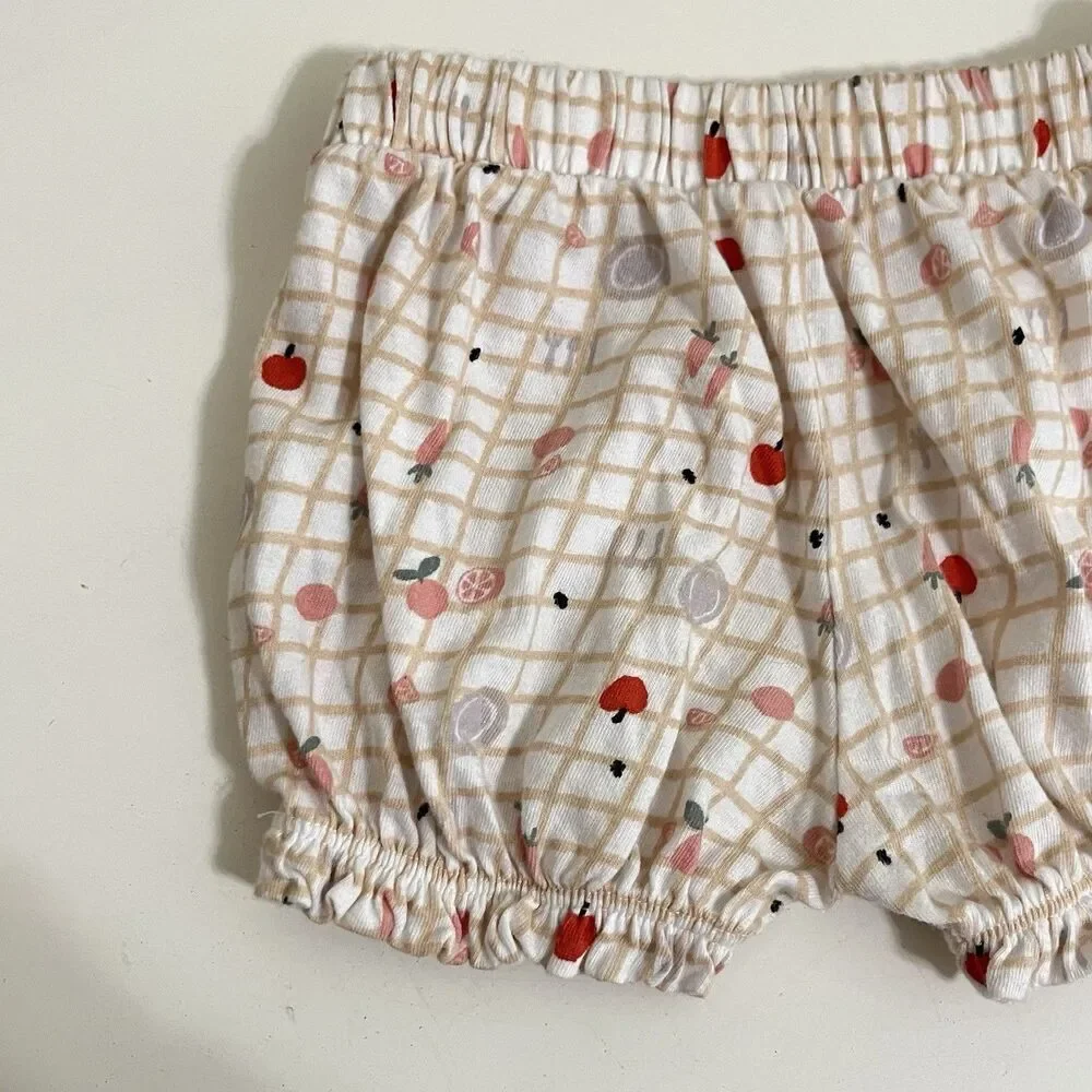 Nordstrom Baby Smocked Tank and Bloomers 2-Pc Set Picnic Fruit Girls SZ 3 Months